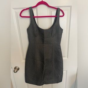 Elie Tahari Gunmetal Grey Silk blend cocktail dress